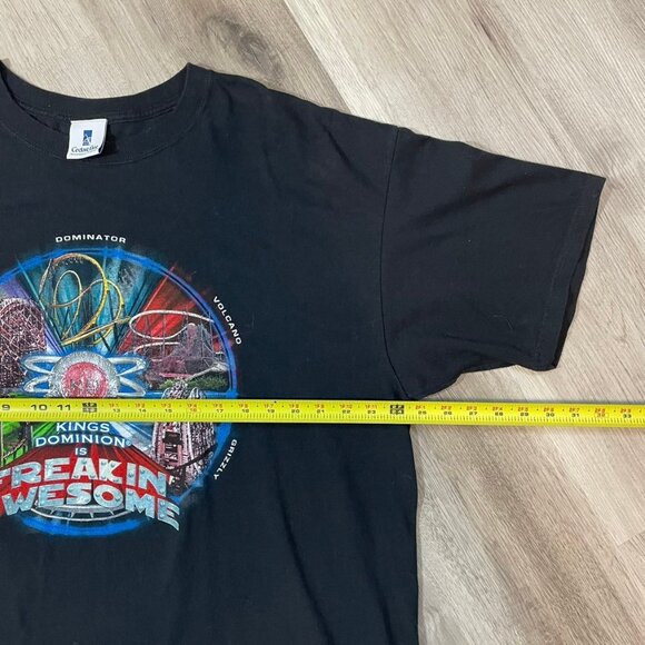 King’s Dominion Amusement Park Graphic Short Sleeve Black Promo T-shirt 2XL - Picture 5 of 6